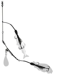 Zebco Lumb Rig Selbstleuchtend 7/0 + 2/0 - 1,20mm - 65kg